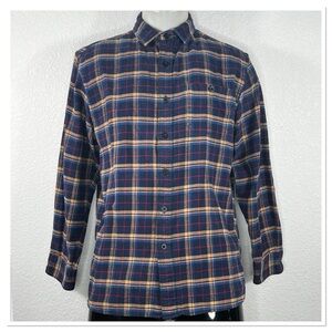Pendleton Plaid Flannel Elbow Patch Lightweight Long Sleeve Shirt Men's Sz M